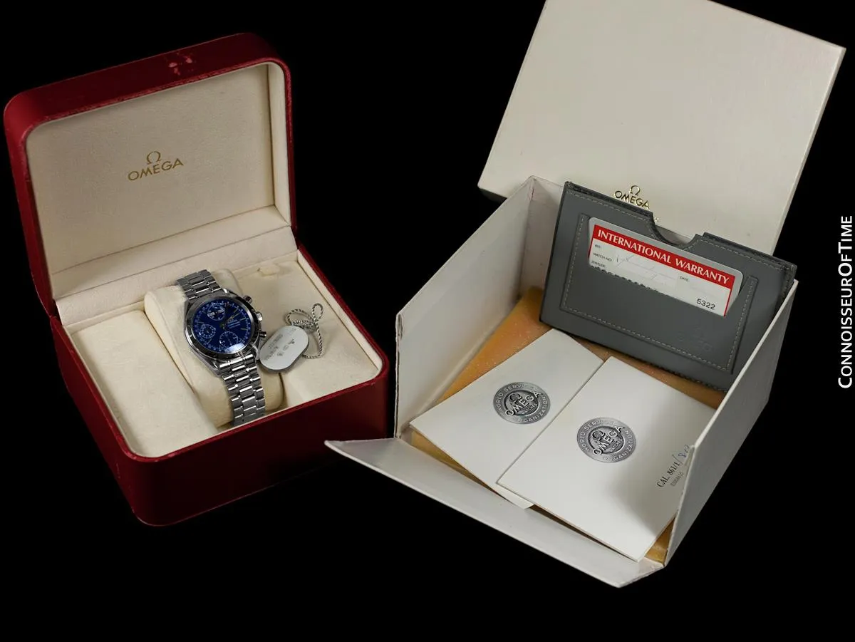 Omega Speedmaster Triple Date Chronograph Watch, Blue Dial, 3521.80 - Stainless Steel