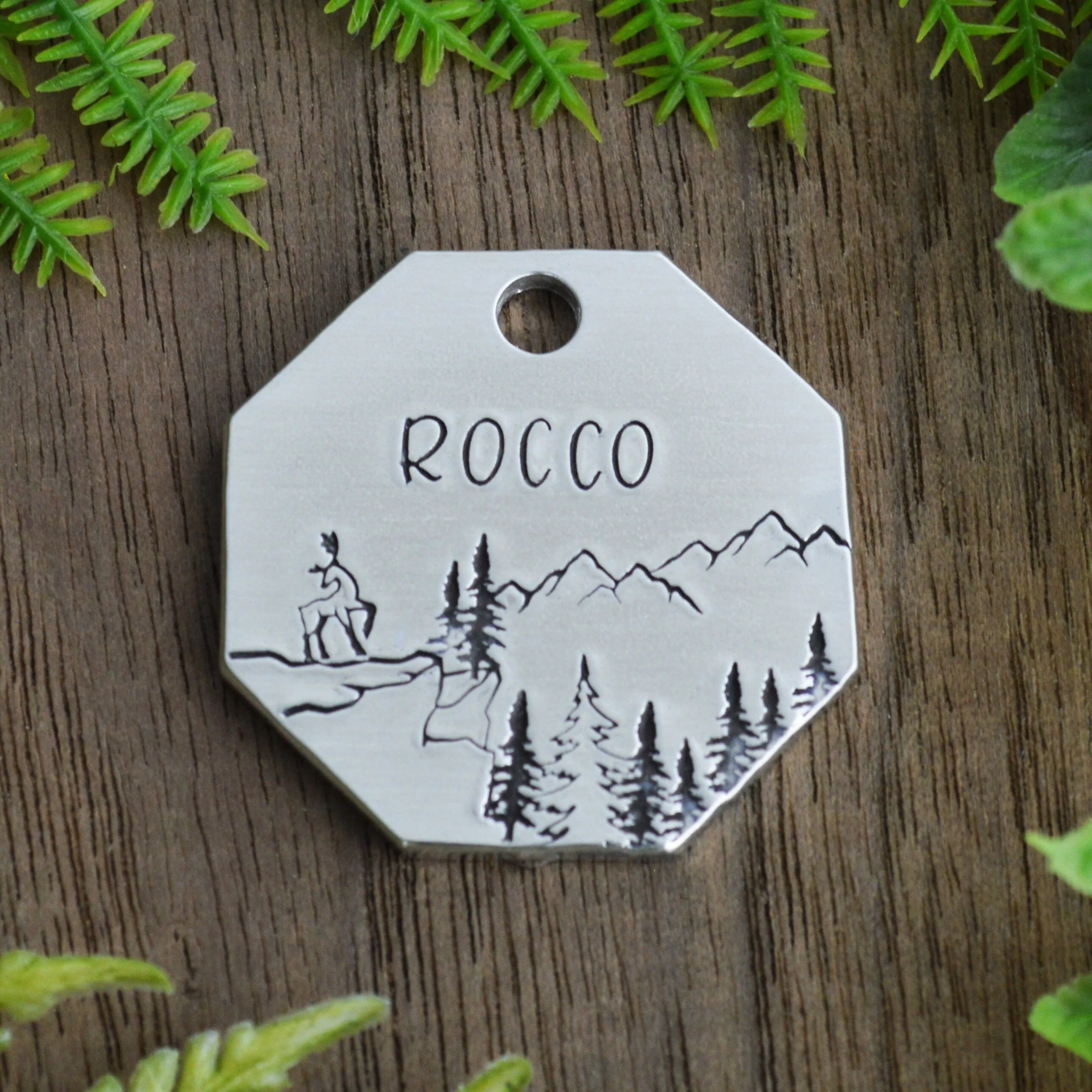 On The Ridge Hand Stamped Dog Collar Tag