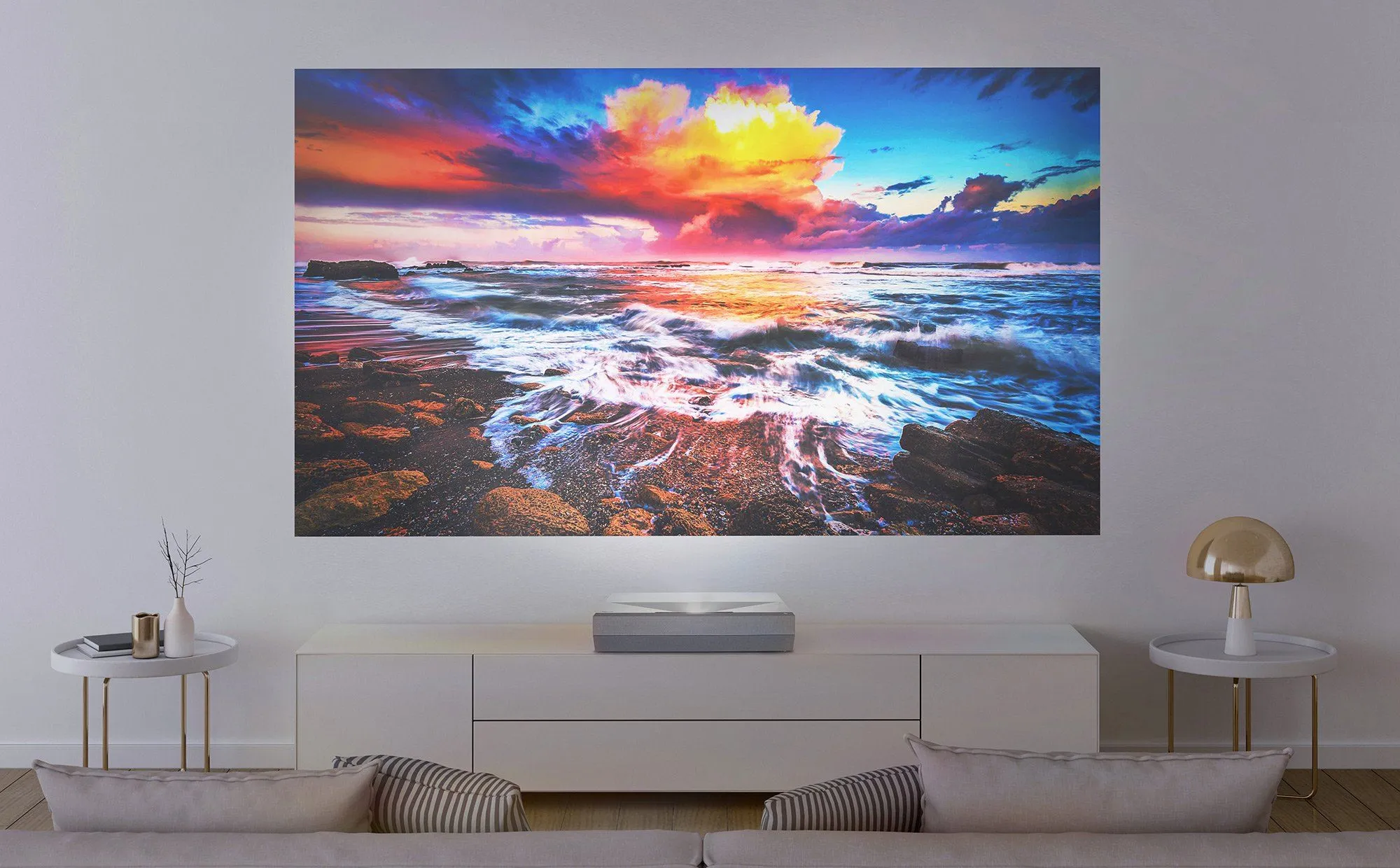 Optoma CinemaX P2 Ultra Short Throw 4K UHD Laser Smart Projector
