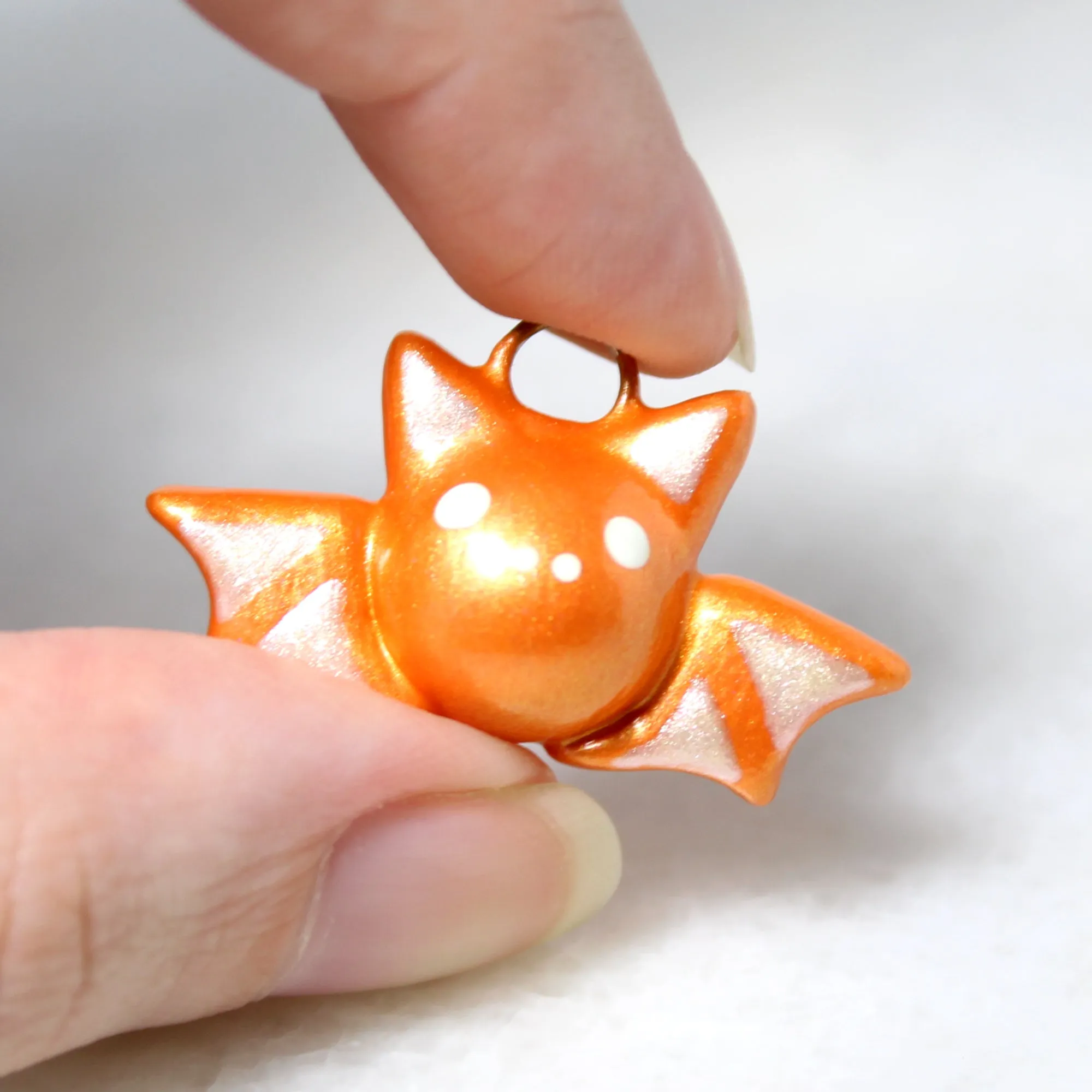 Orange Bat Charm
