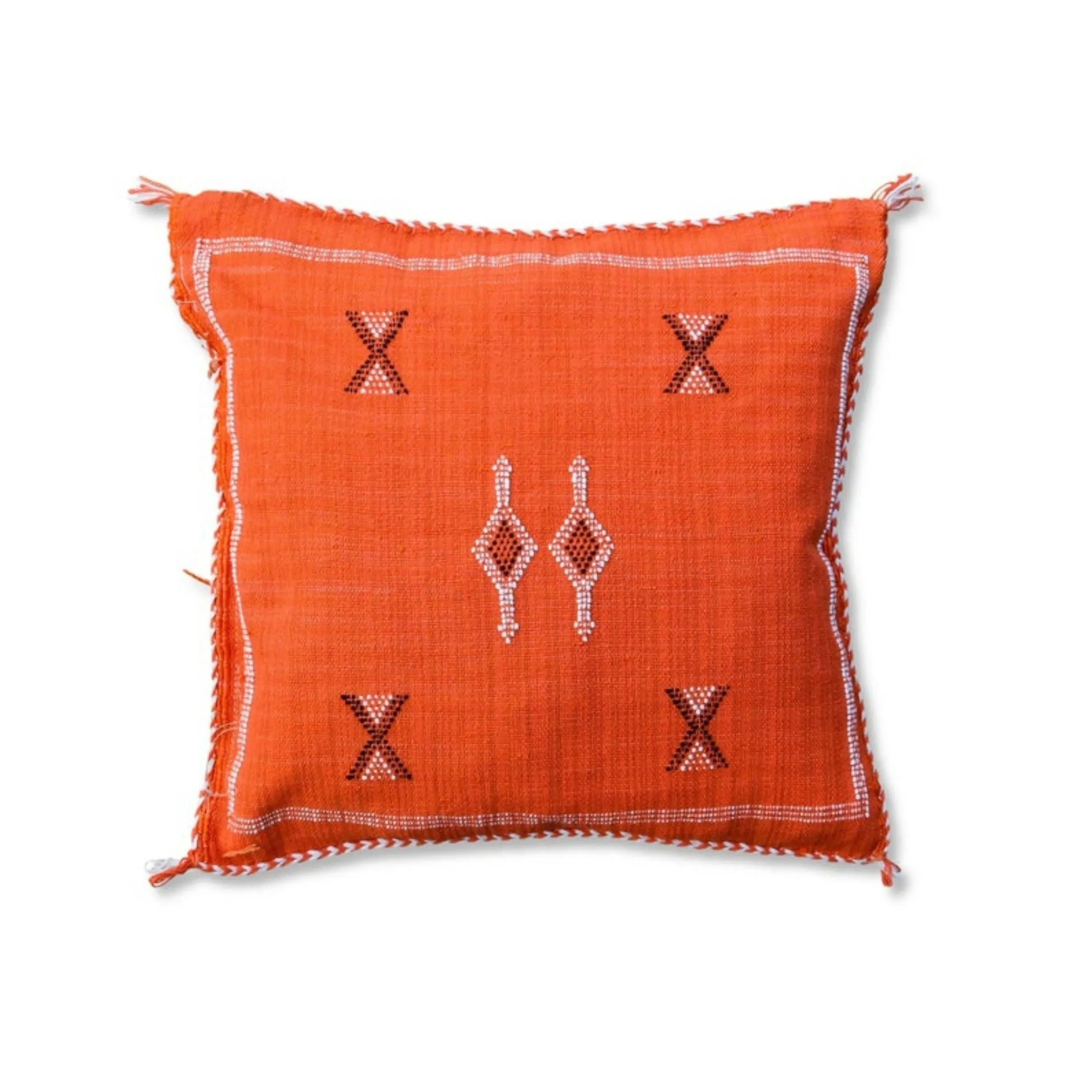 Orange Handwoven Kilim Decorative Throw Pillow Cover