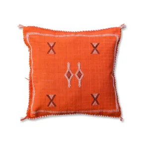Orange Handwoven Kilim Decorative Throw Pillow Cover