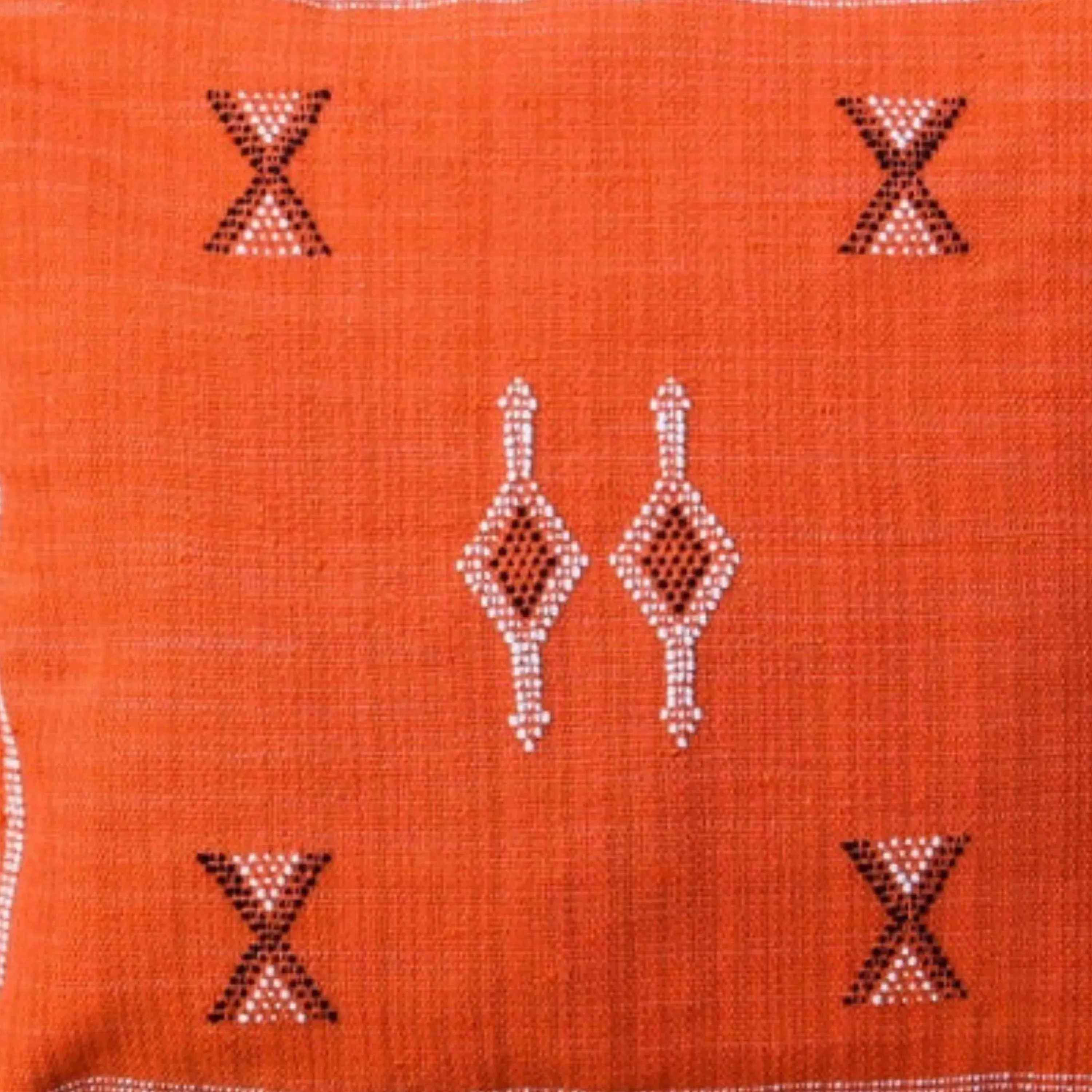 Orange Handwoven Kilim Decorative Throw Pillow Cover