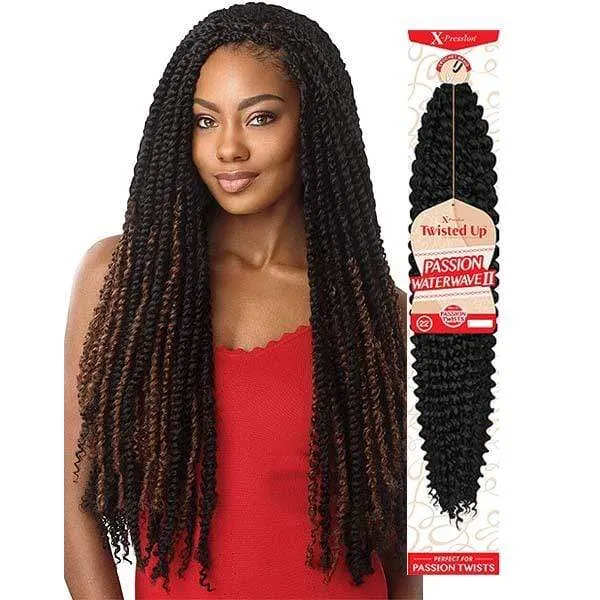Outre X-Pression Twisted Up Crochet Braid - PASSION WATERWAVE II 22"