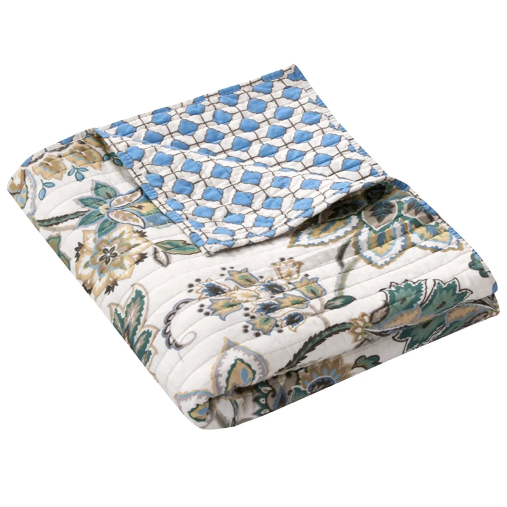Palladium Grey Quilted Throw