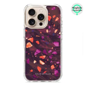 Paprika Terrazzo Gem - iPhone 16 Pro Clear Bumper MagSafe Case
