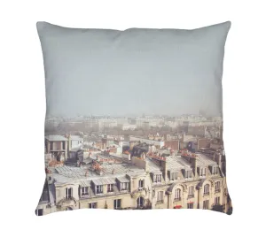 Paris Morning Rooftops Throw Pillow