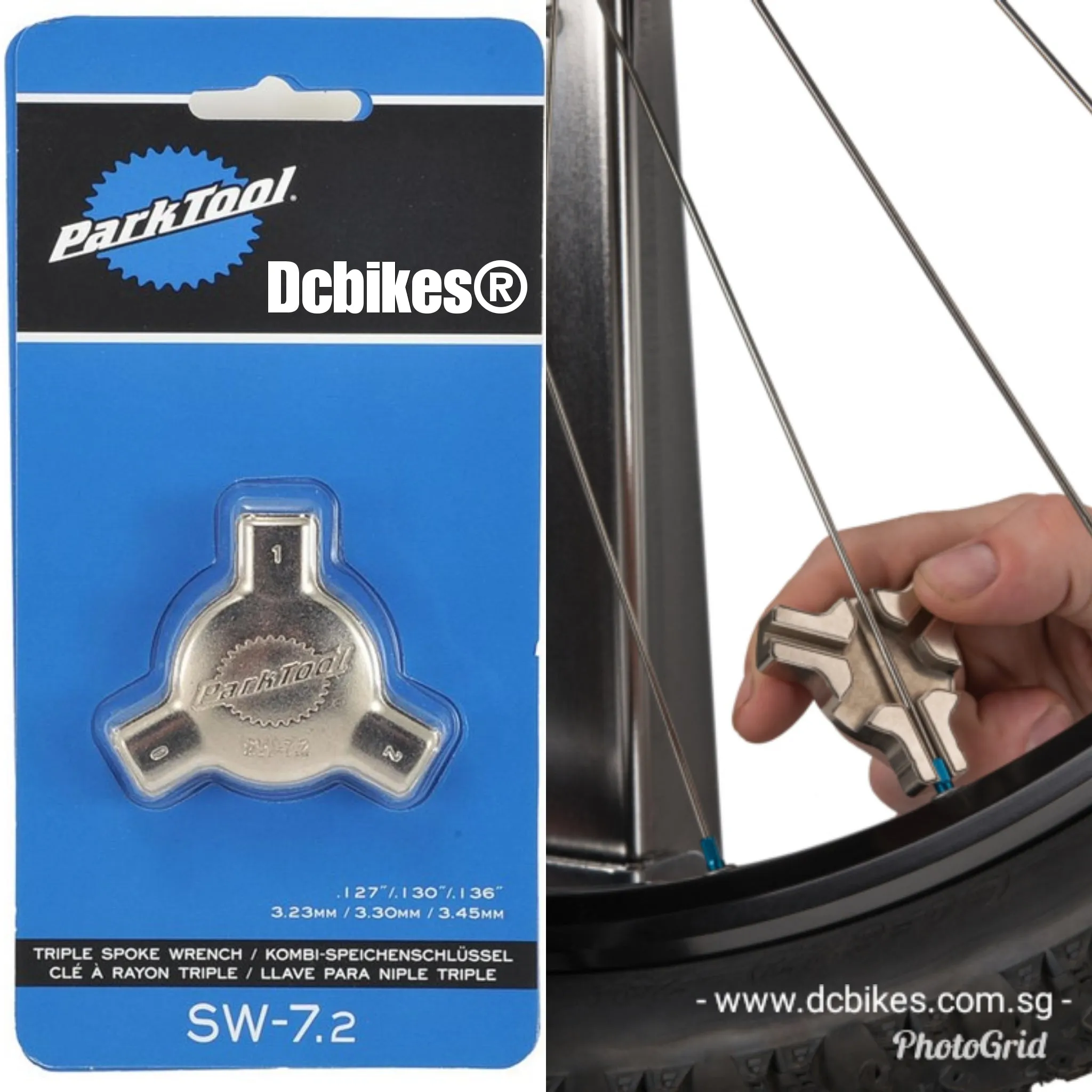 Park Tool MTB Road Triple Spoke Wrench SW-7.2