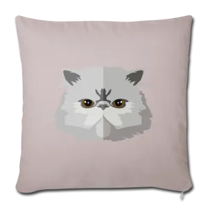 Persian Cat Throw Pillow Cover 17.5” x 17.5”