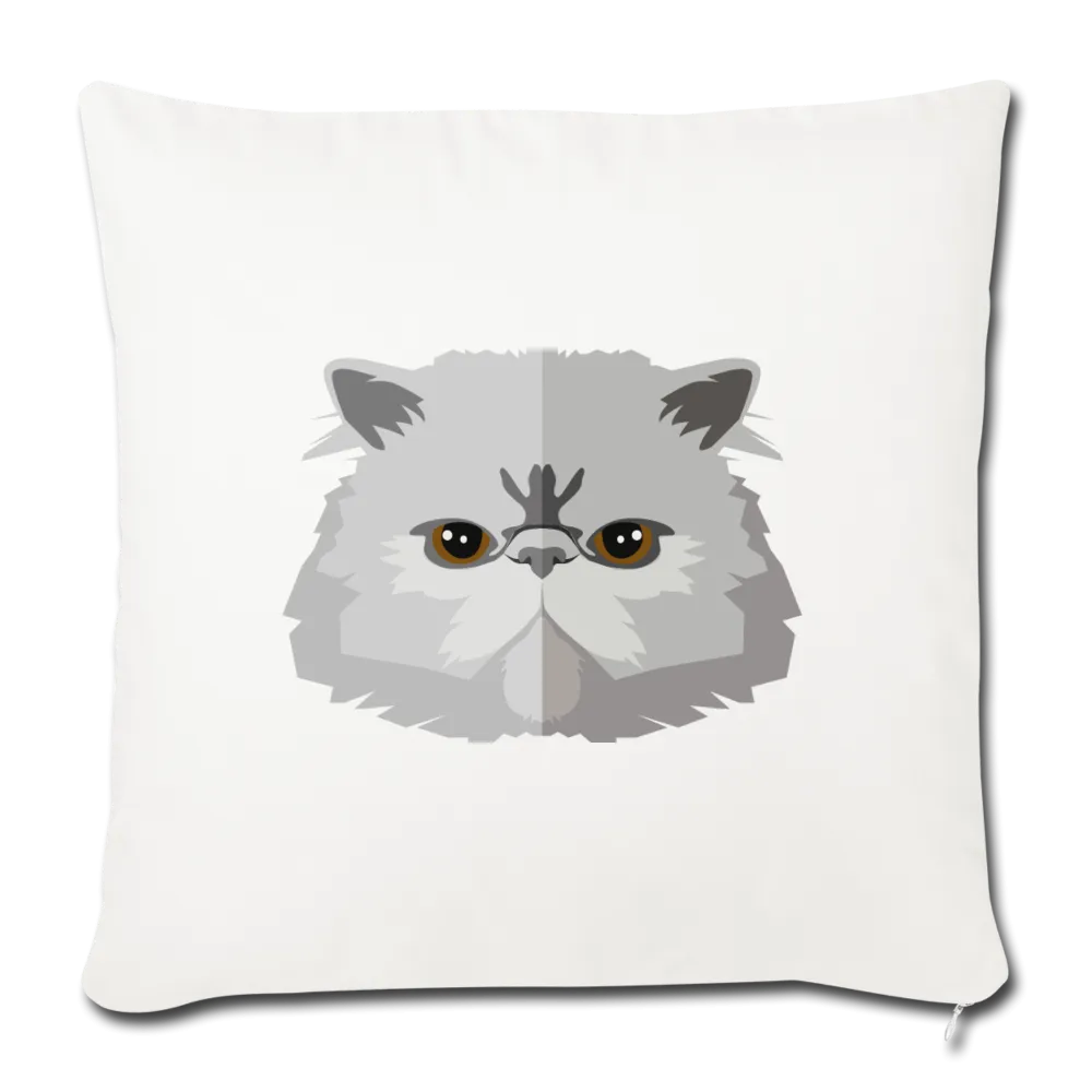 Persian Cat Throw Pillow Cover 17.5” x 17.5”