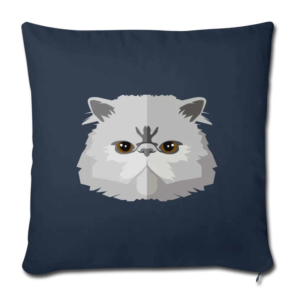 Persian Cat Throw Pillow Cover 17.5” x 17.5”
