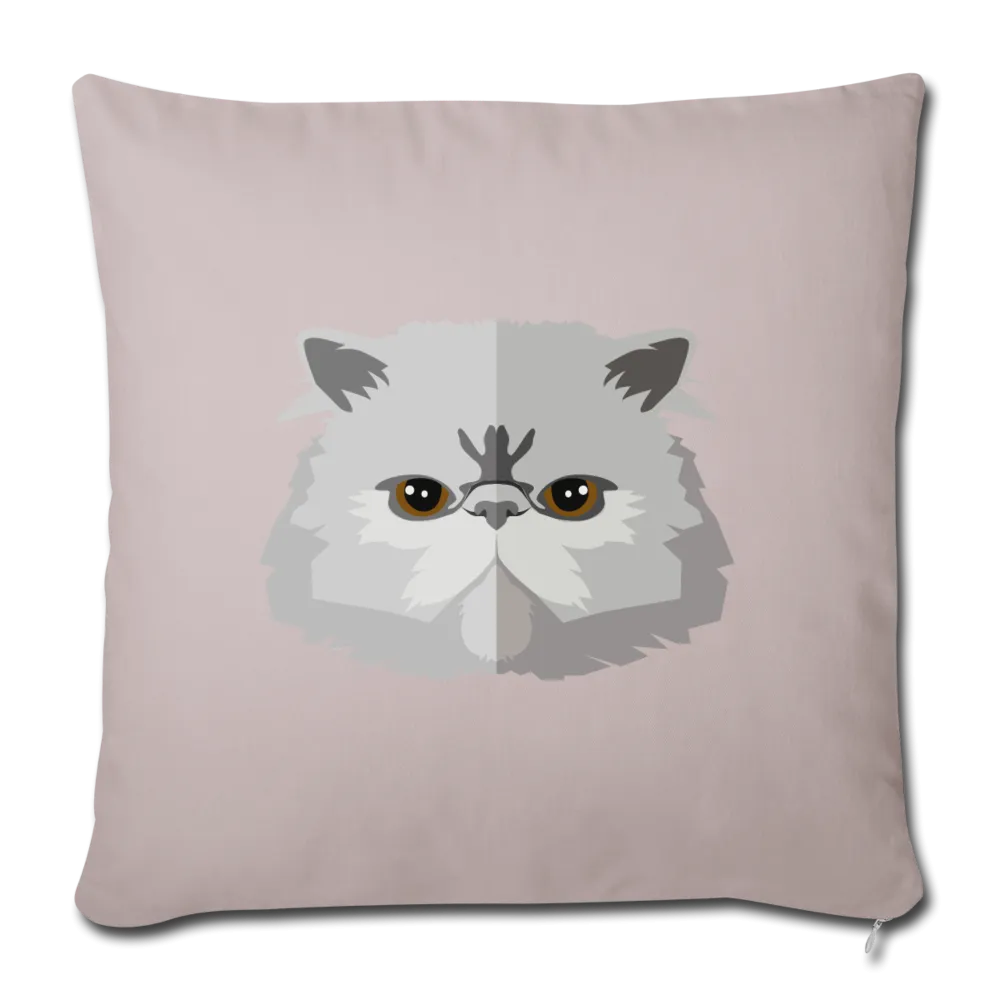 Persian Cat Throw Pillow Cover 17.5” x 17.5”