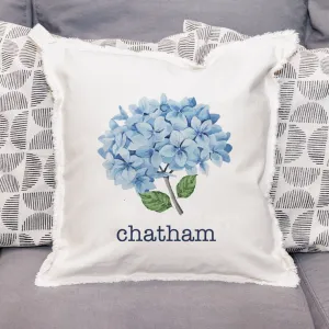 Personalized Endless Summer Hydrangea Square Pillow