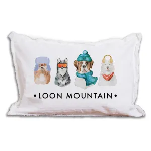Personalized Ski Pup Lumbar Pillow