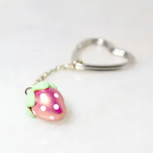 Pink Gold Strawberry Charm