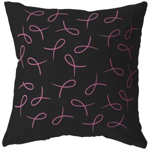 Pink Ribbons Pillow