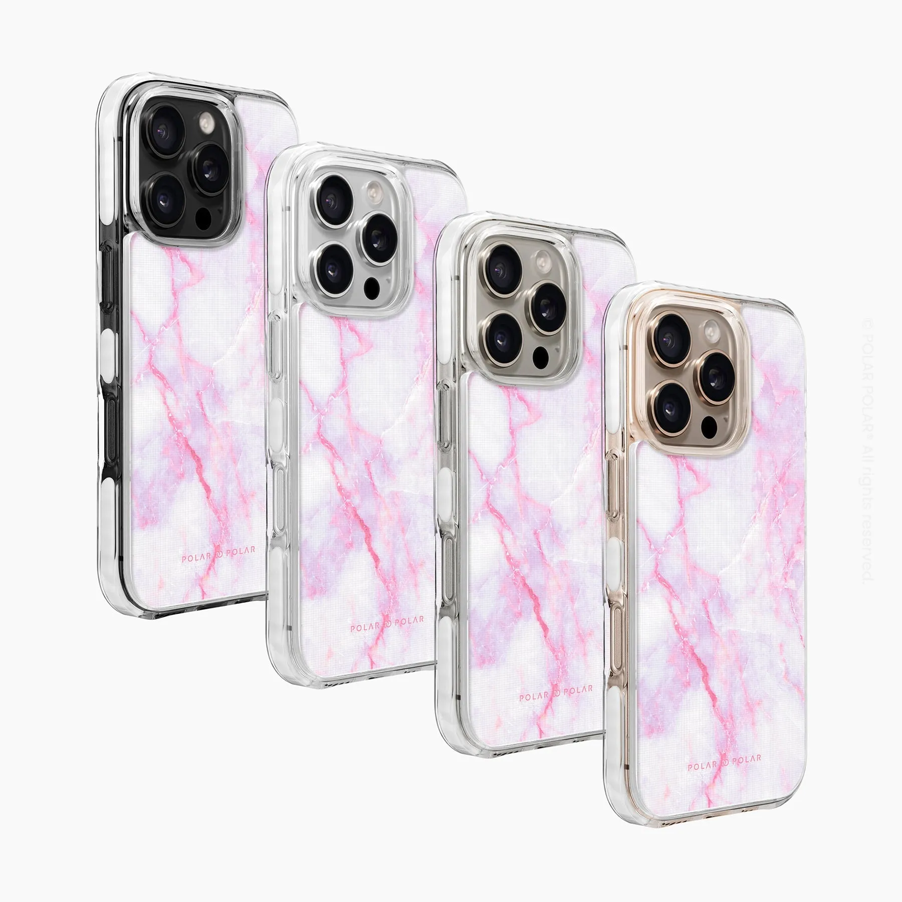 Pink White - iPhone 16 Pro Clear Bumper MagSafe Case