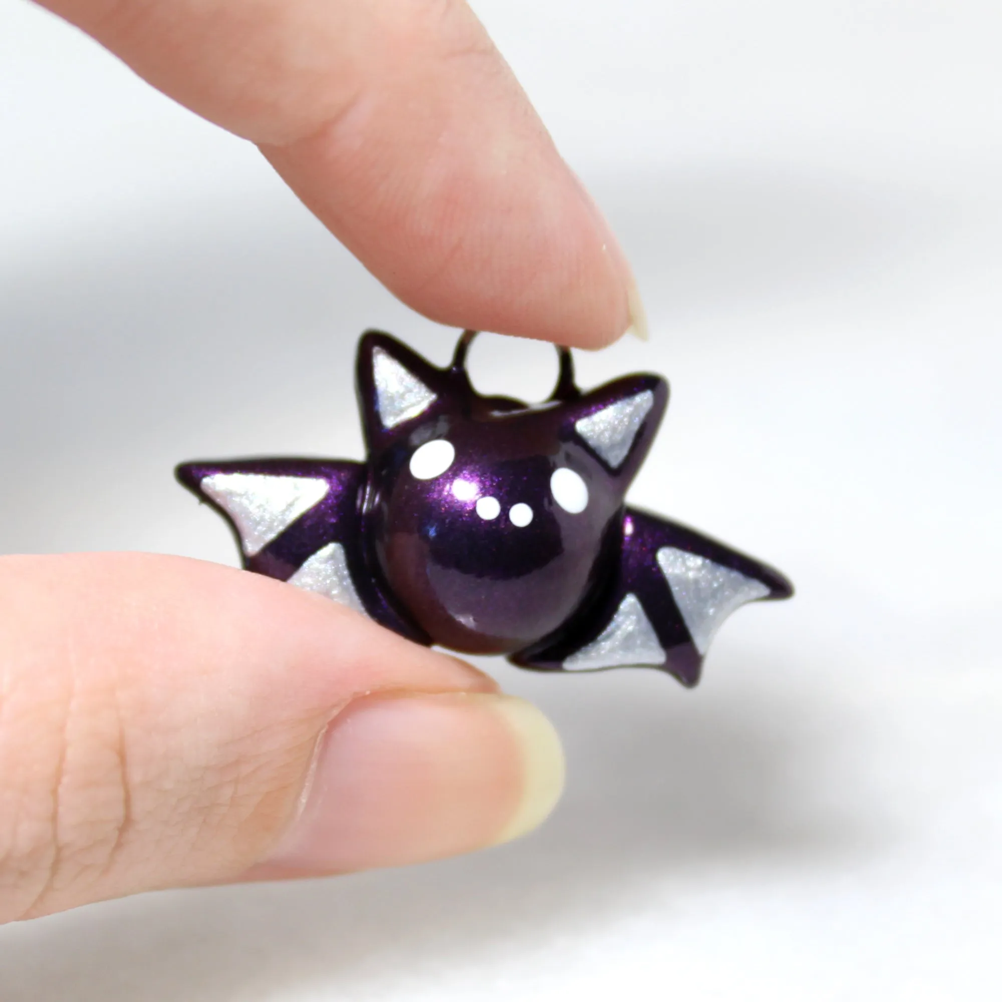 Plum Bat Charm