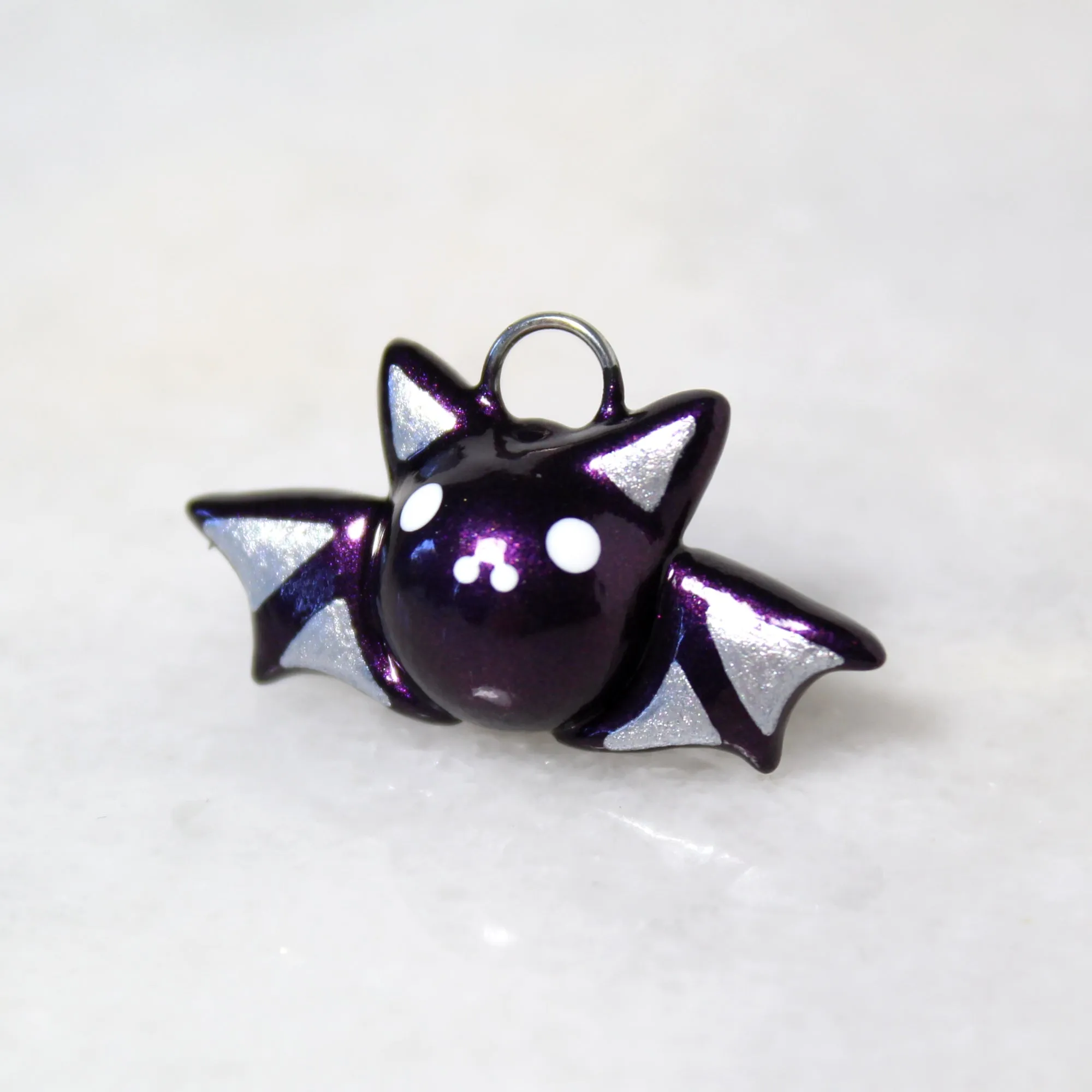 Plum Bat Charm