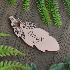 Plumage Hand Stamped Dog Tag