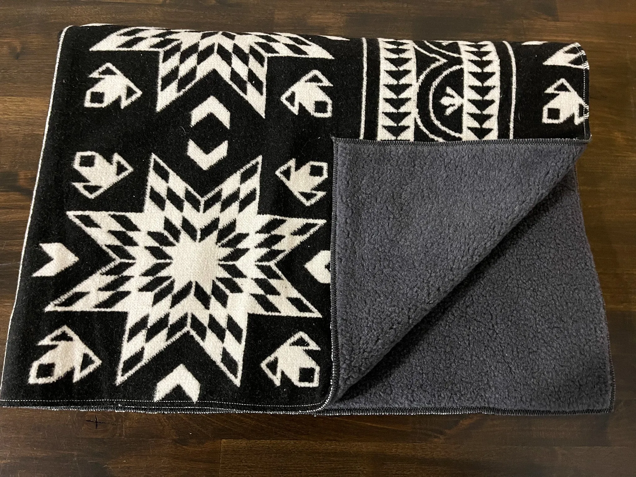 POLAR (Dark) - Pet Sleeper Blanket with RuffTrek Sherpa