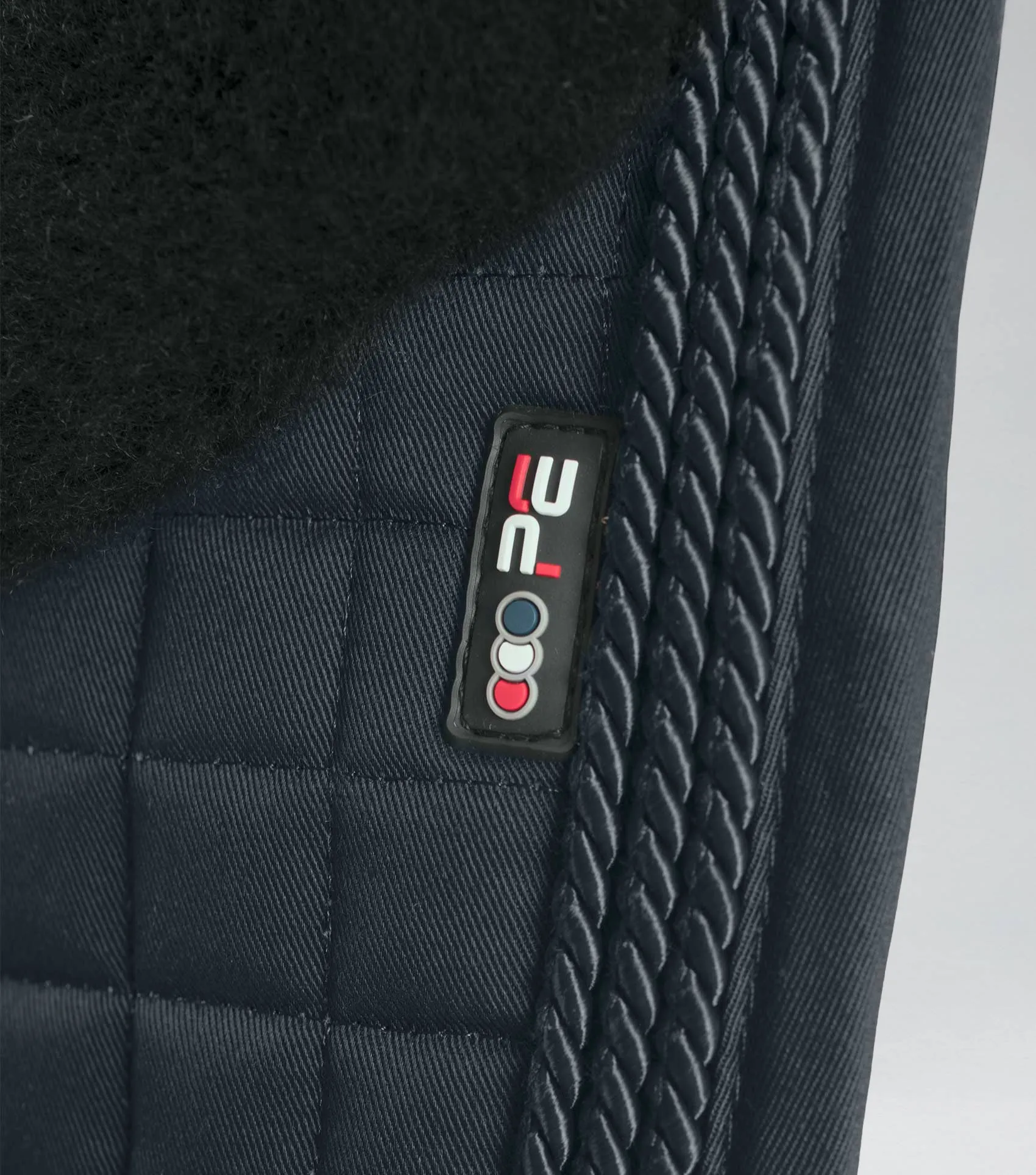 Pony Close Contact Merino Wool Half Lined European Dressage Square Black/Black Wool