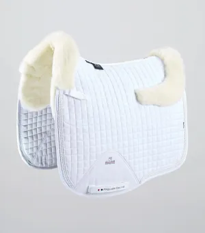 Pony Close Contact Merino Wool Half Lined European Dressage Square White/Natural Wool