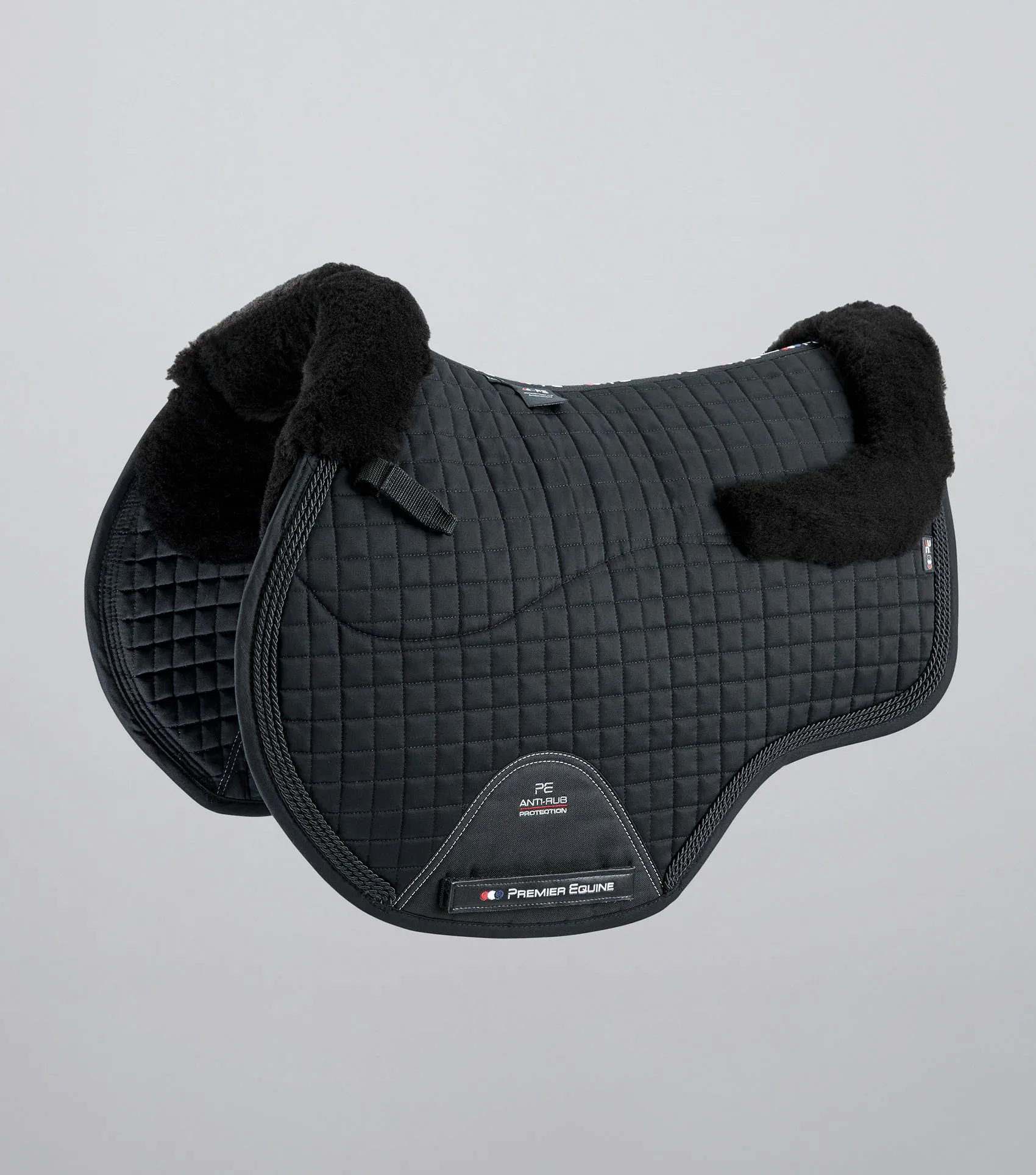 Pony Close Contact Merino Wool Half Lined European GP/ Jump Square Black/Black Wool