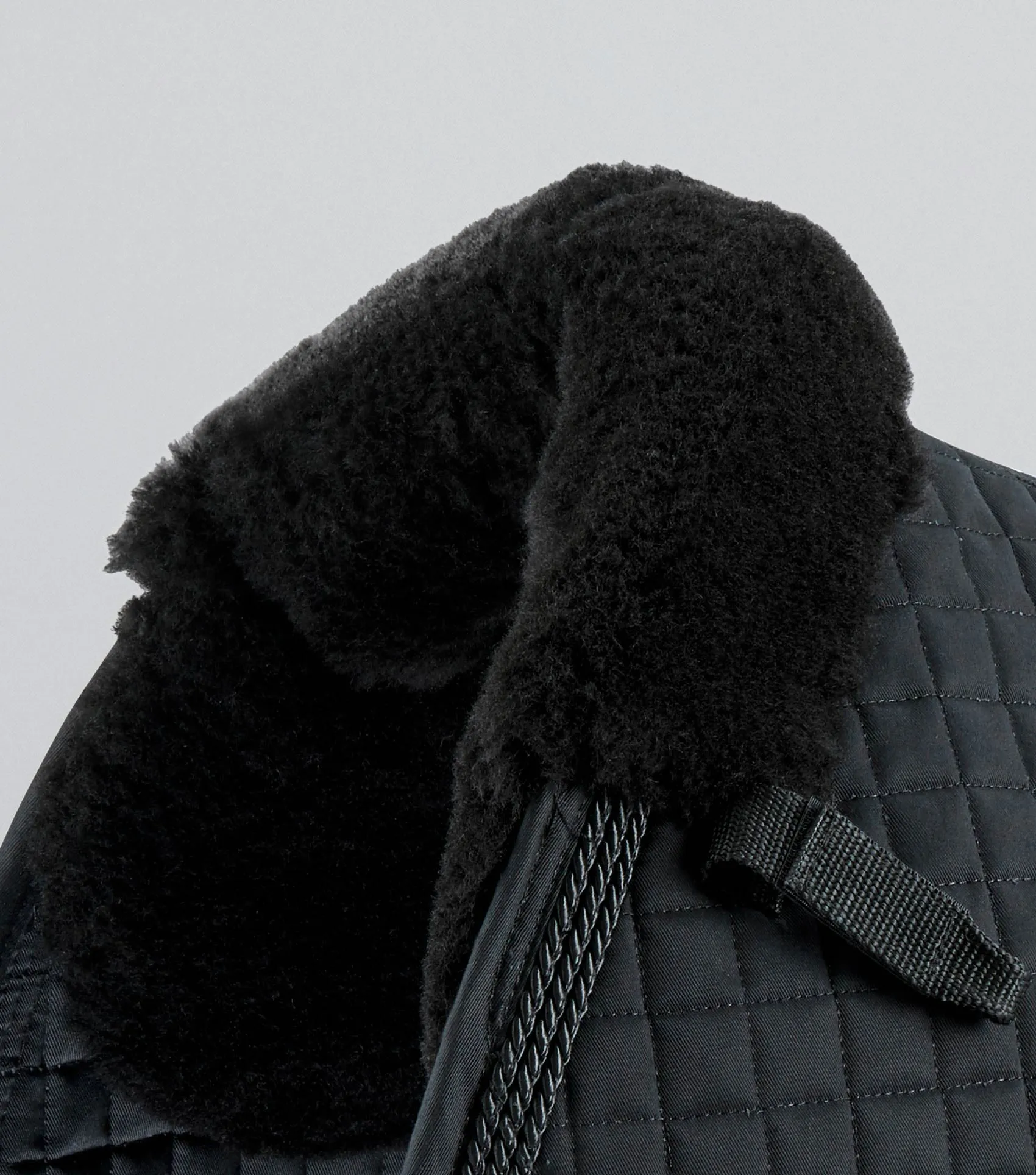 Pony Close Contact Merino Wool Half Lined European GP/ Jump Square Black/Black Wool