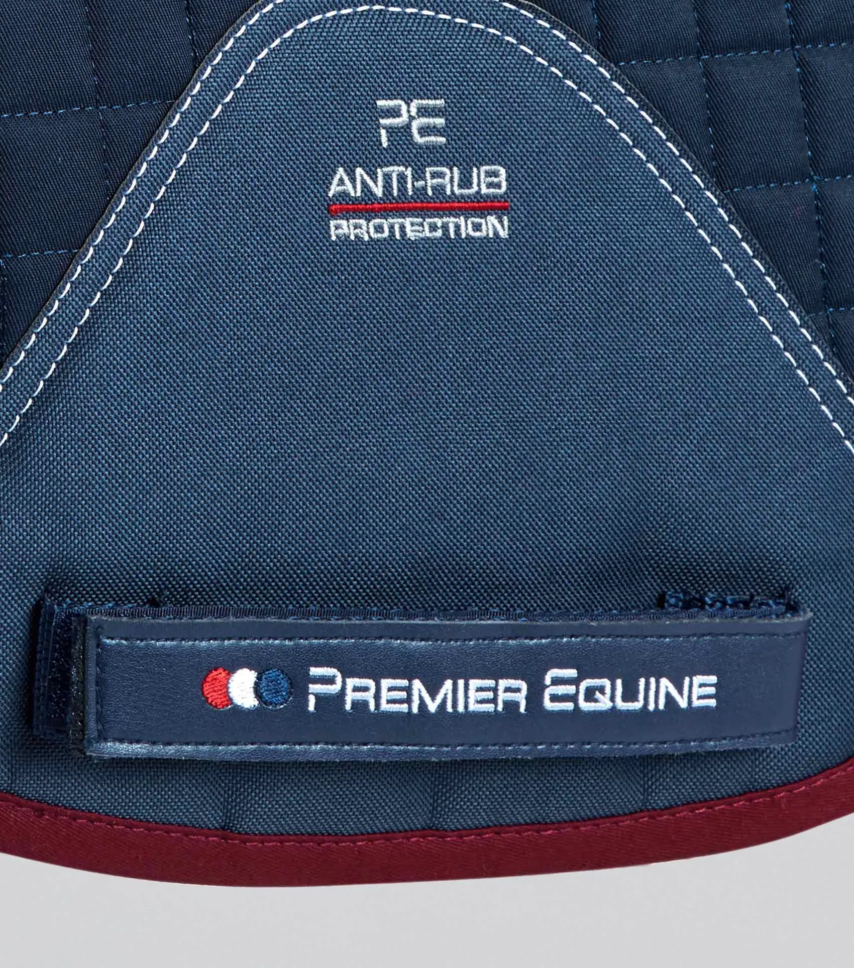 Pony Close Contact Merino Wool Half Lined European GP/ Jump Square Navy/Burgundy Wool