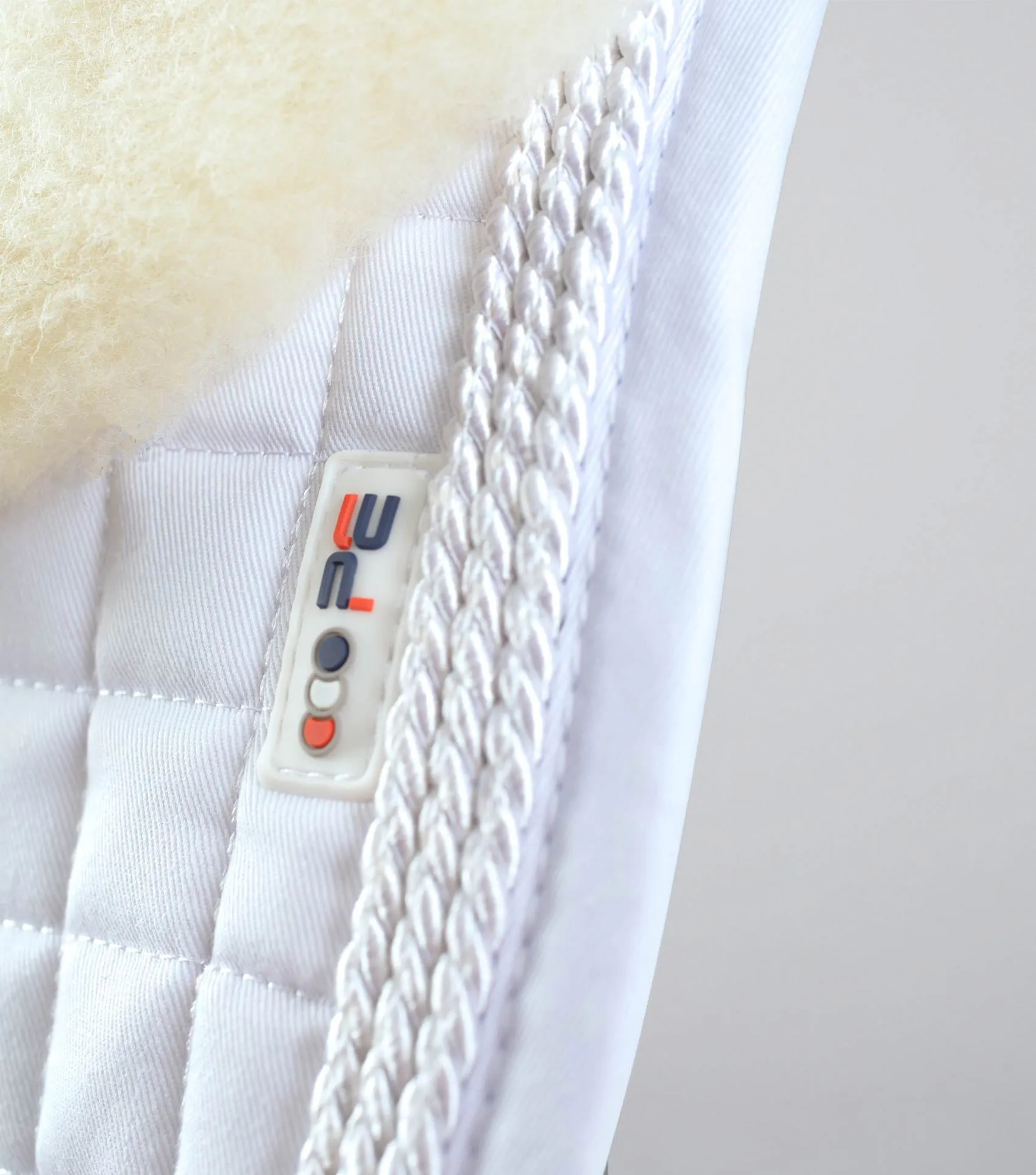 Pony Close Contact Merino Wool Half Lined European GP/ Jump Square White/Natrual Wool