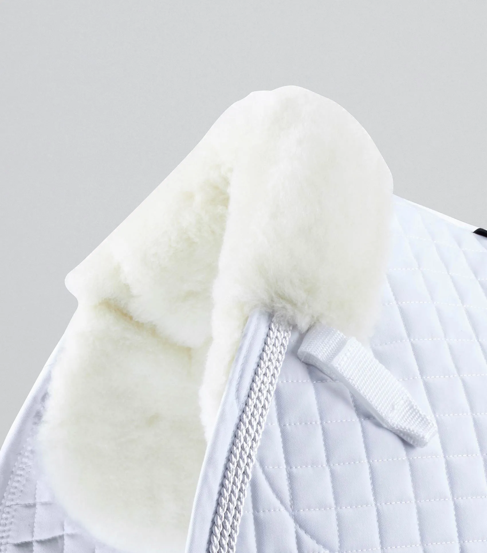 Pony Close Contact Merino Wool Half Lined European GP/ Jump Square White/Natrual Wool