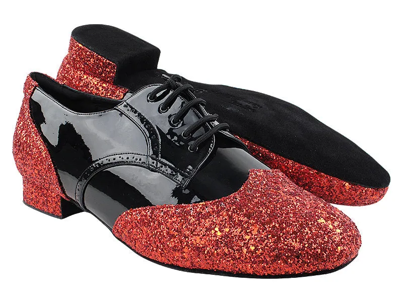PP301 Red Sparkle_F_B & Black Patent_M