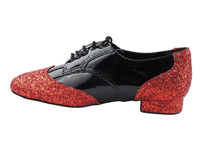 PP301 Red Sparkle_F_B & Black Patent_M