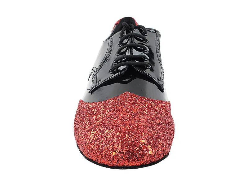 PP301 Red Sparkle_F_B & Black Patent_M