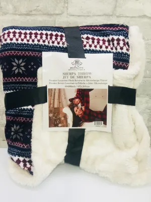 Premier Luxurious Plush Reverse to Sherpa Throw, 60x80, Queen size!