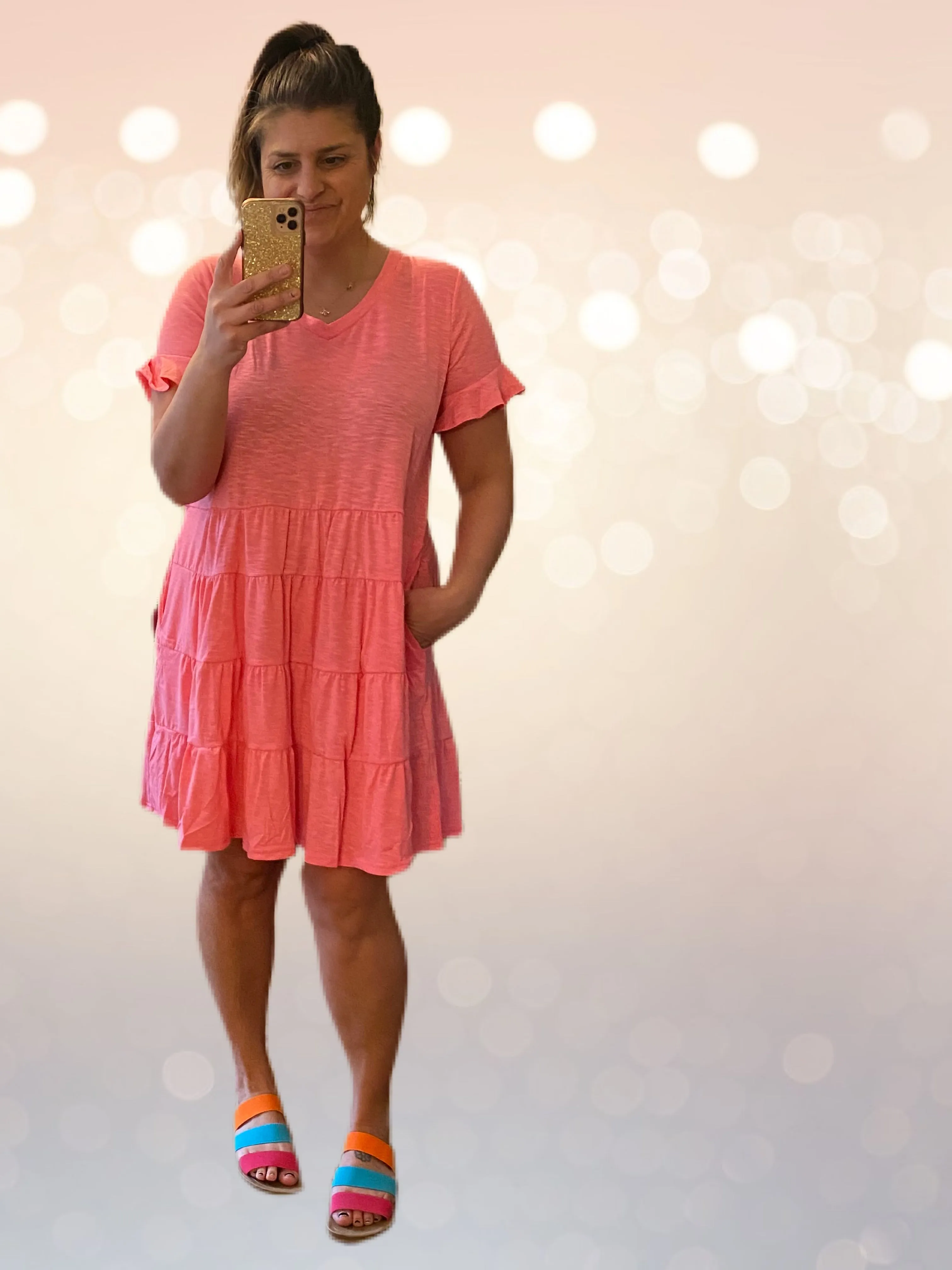 Pretty in Pink Ruffle Dress