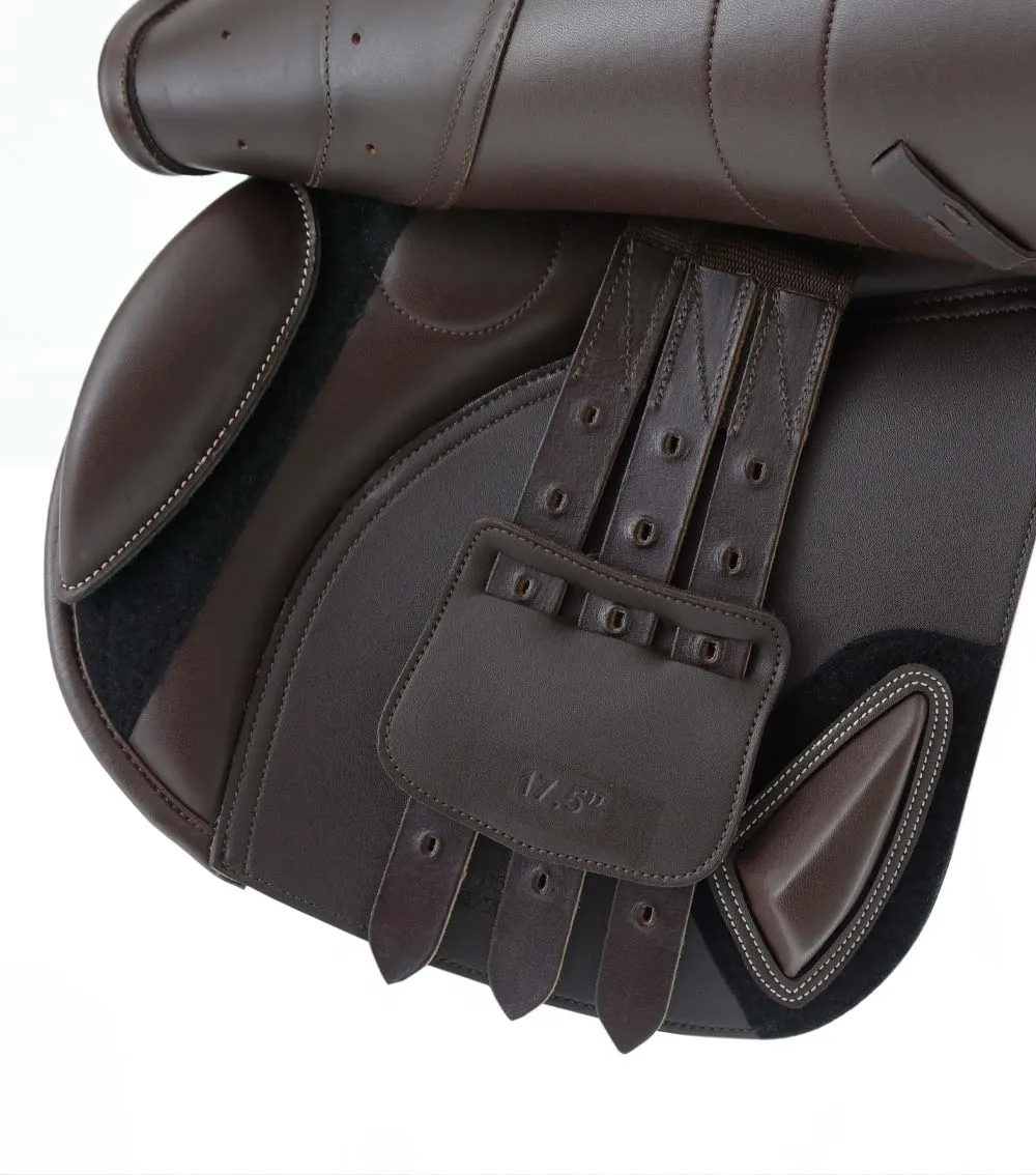 Prideaux Synthetic Close Contact Jump Saddle Brown