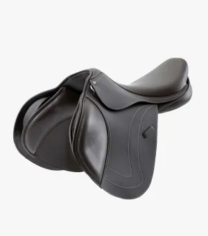 Prideaux Synthetic Close Contact Jump Saddle Brown