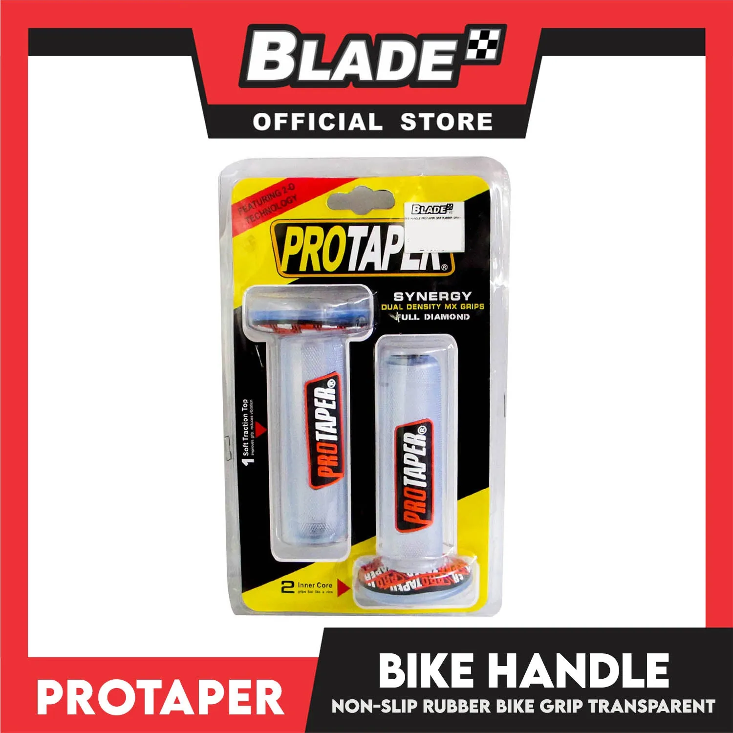Protaper Rubber Bike Handle Grip (Clear)