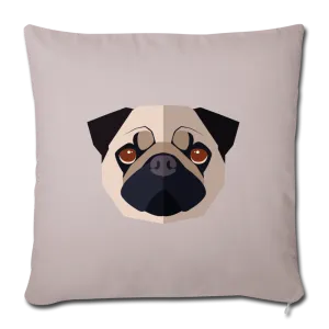 Pug Throw Pillow Cover 17.5” x 17.5”