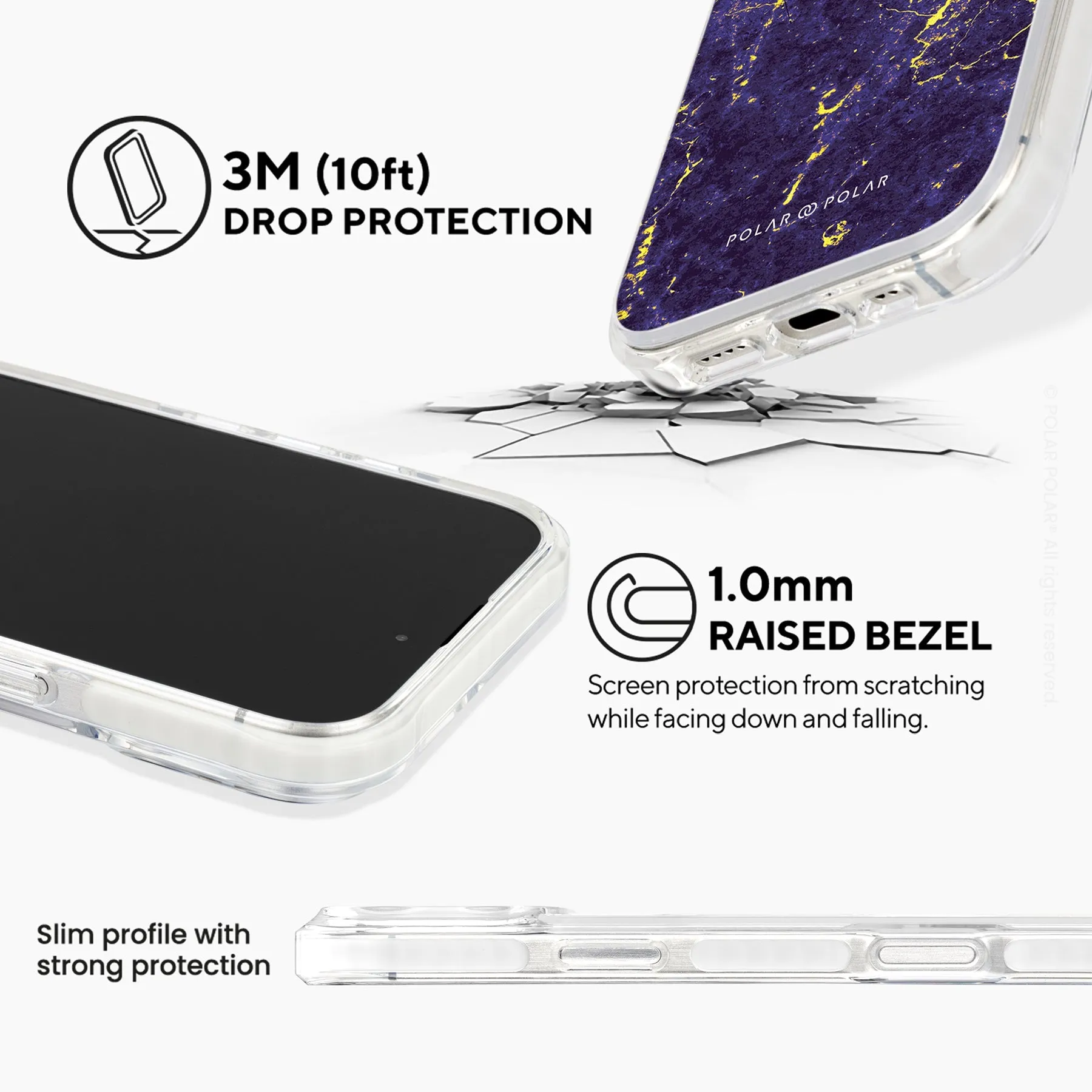 Purple Night - iPhone 16 Pro Clear Bumper MagSafe Case