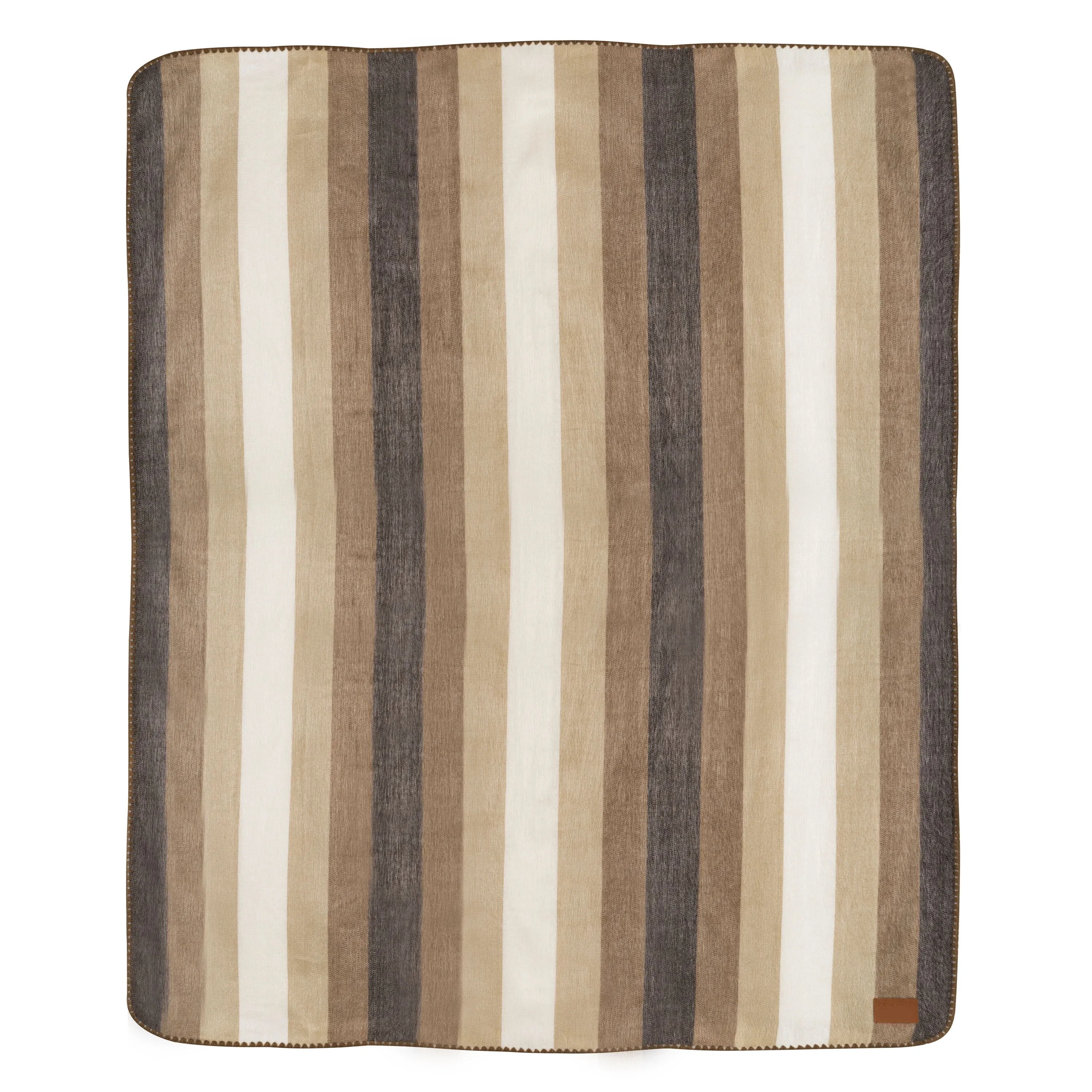 QISU Camel Thick Stripe Alpaca Throw Blanket – Cozy Artisan Christmas Treasure