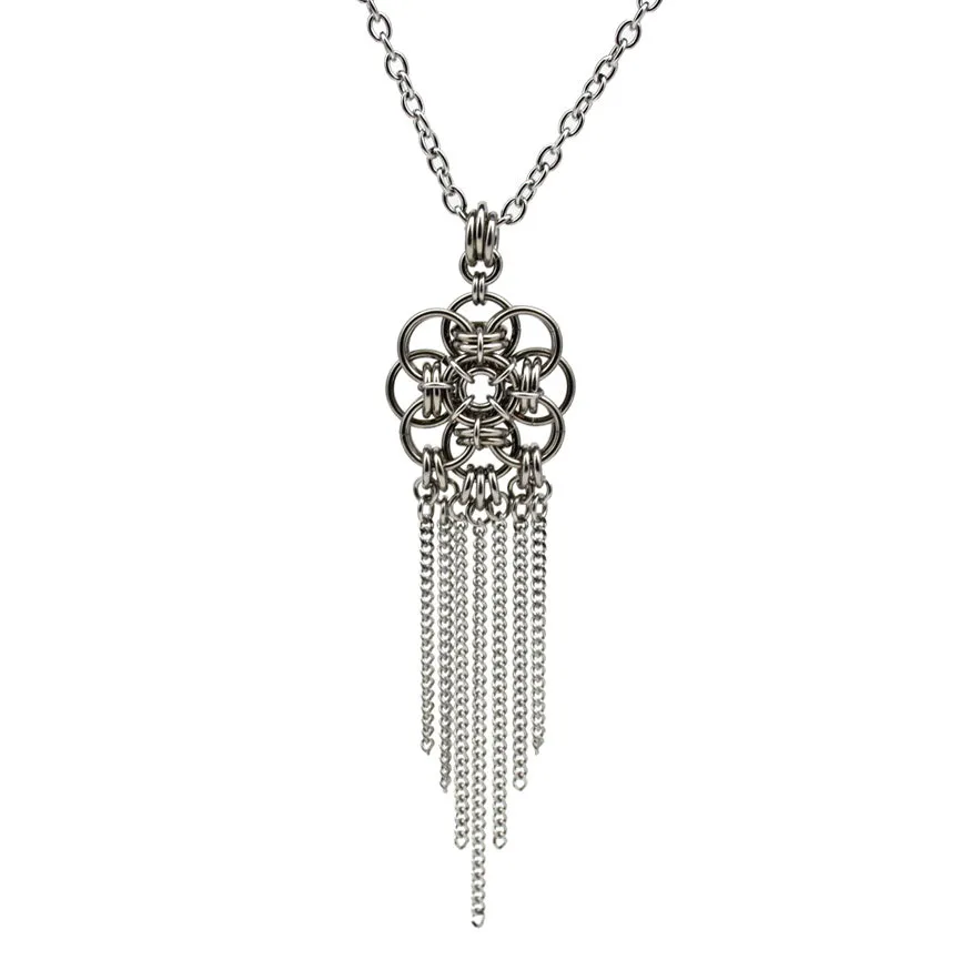 Quantum Rose SMALL Pendant with Fringe