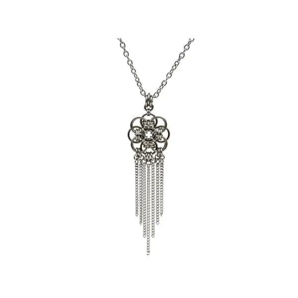 Quantum Rose SMALL Pendant with Fringe