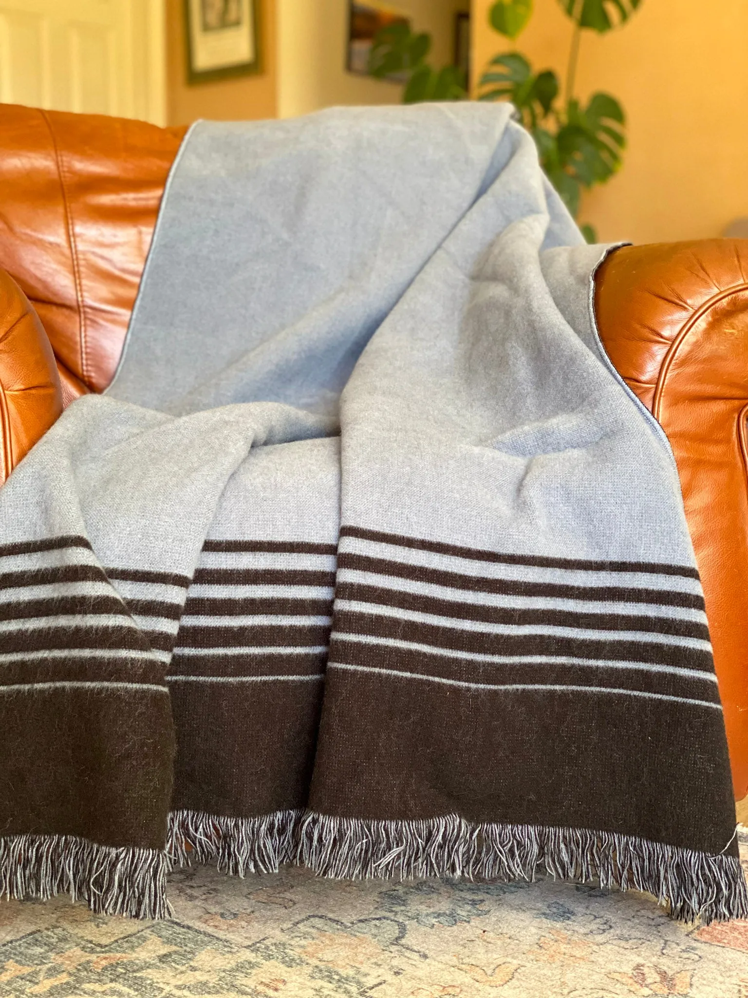 Quilotoa Black and Gray Luxury Throw Blanket