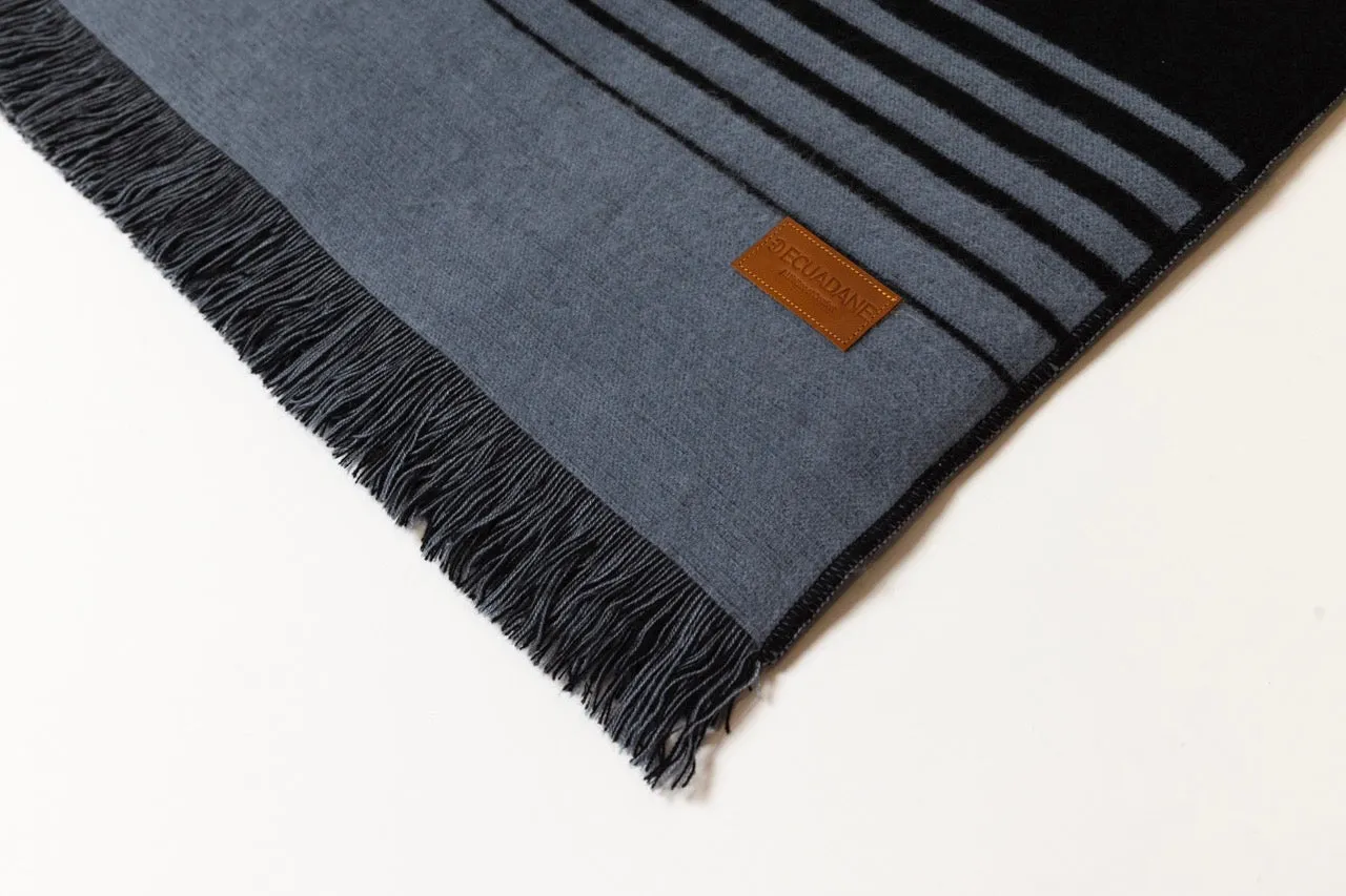 Quilotoa Black and Gray Luxury Throw Blanket