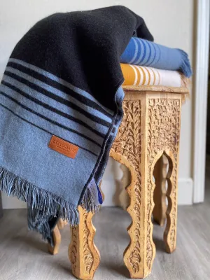 Quilotoa Black and Gray Luxury Throw Blanket