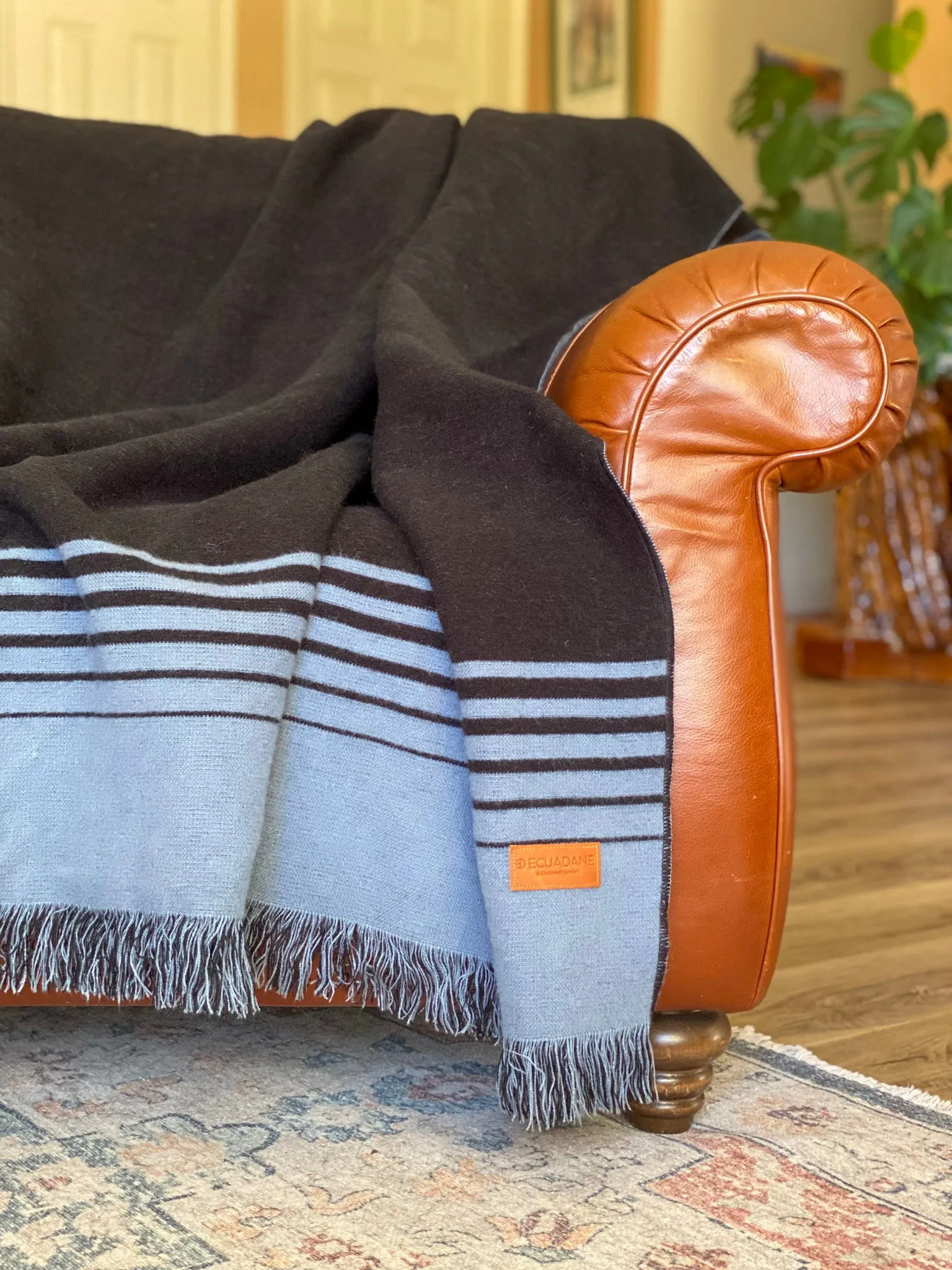 Quilotoa Black and Gray Luxury Throw Blanket