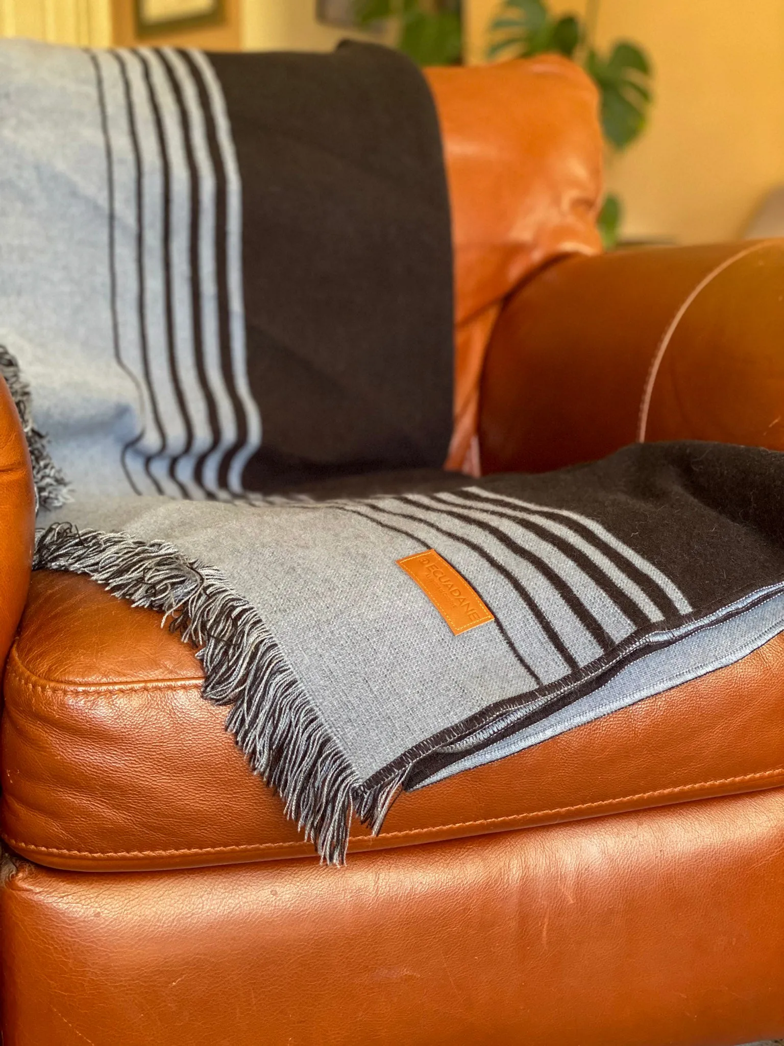 Quilotoa Black and Gray Luxury Throw Blanket